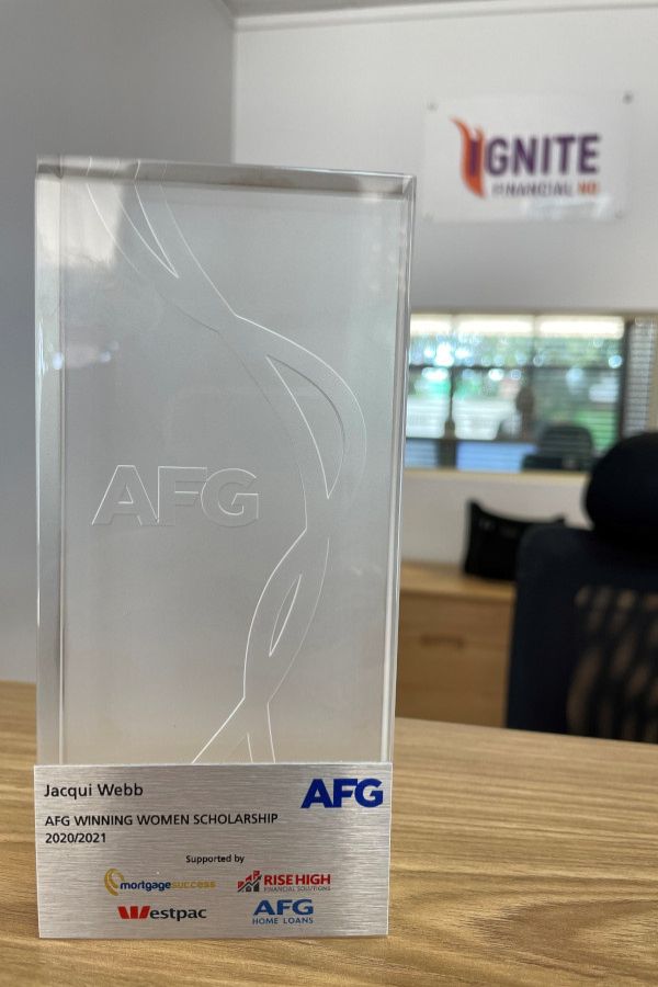 Jacqui Webb Ignite Financial AFG Winning Women Scholarship 2020-2021